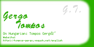 gergo tompos business card